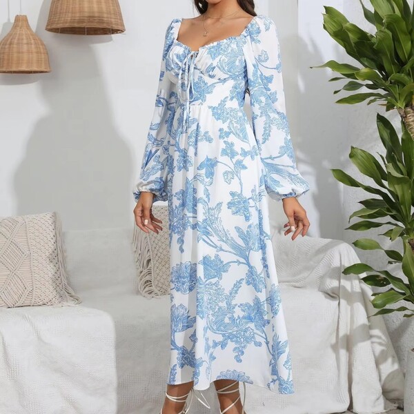 Fashion Womens Long Floral Dress