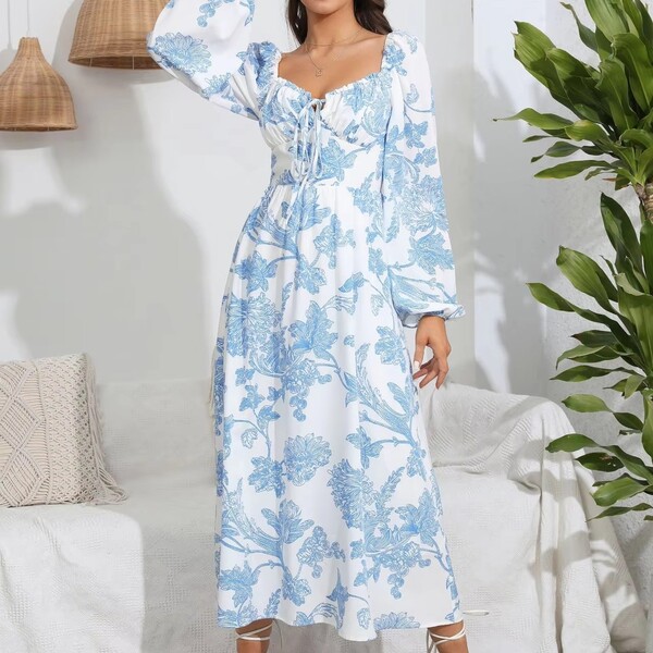 Fashion Womens Long Floral Dress