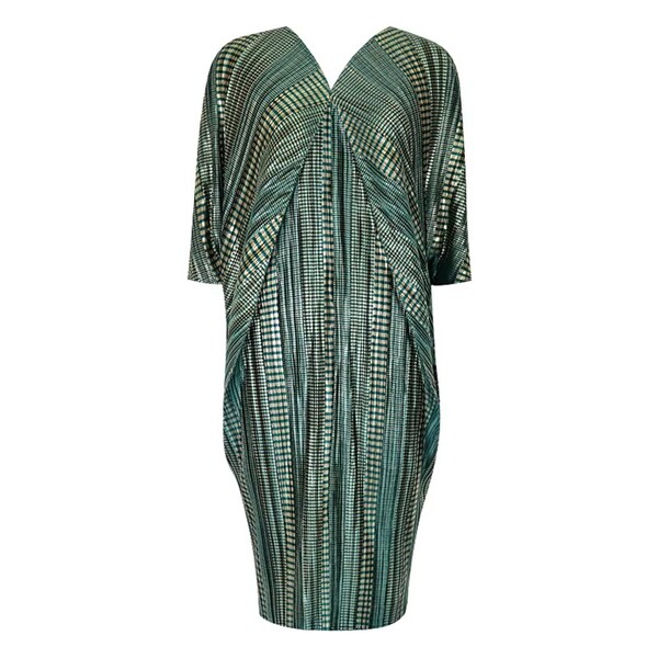 Womens Draped Crepe Vintage Pleated Skirt