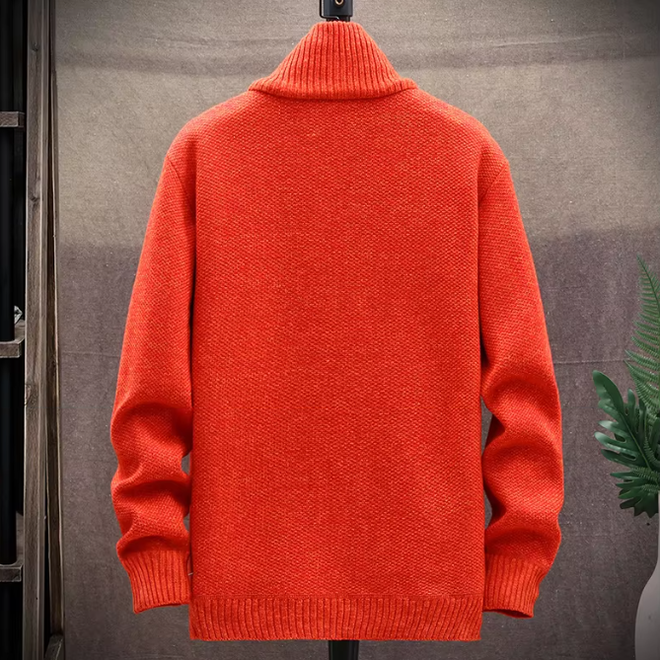 Thick Casual Stand Collar Fashionable Zipper Cardigan
