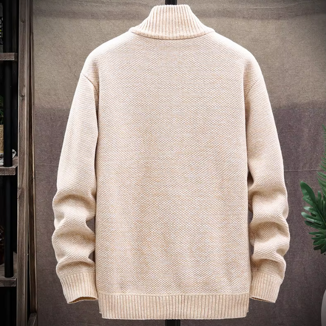 Thick Casual Stand Collar Fashionable Zipper Cardigan