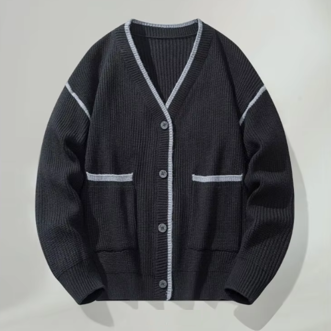 Wholesale 2 Pcs of Mens Crocheted Plus Size Cardigans