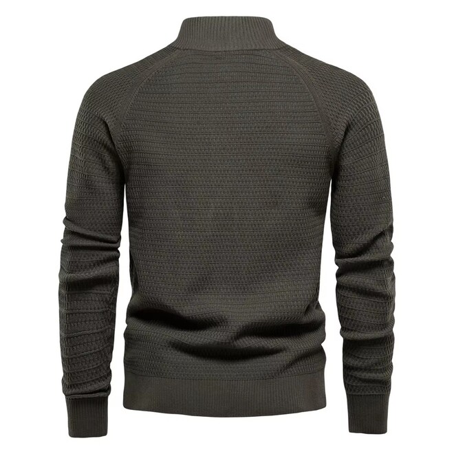 Mens Long Sleeved Single Breasted Buckle Knitted Cardigan
