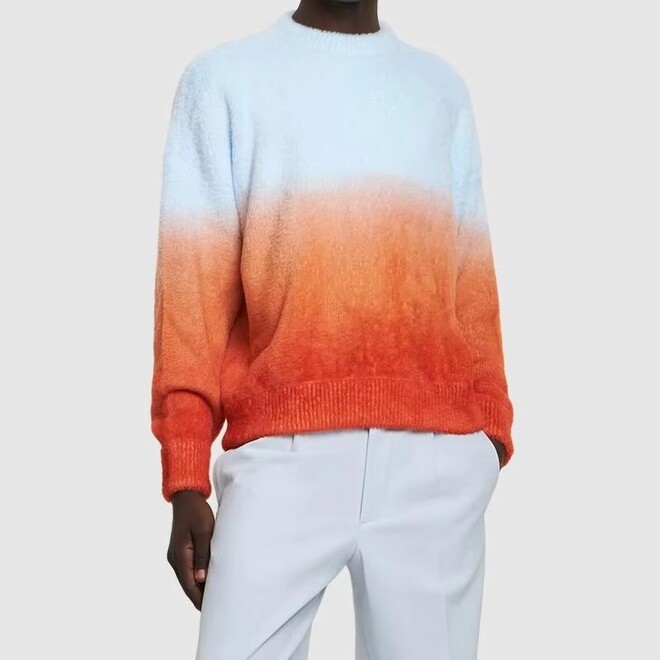 Mohair Fashionable Autumn Pullover Street Style Knitted Sweater