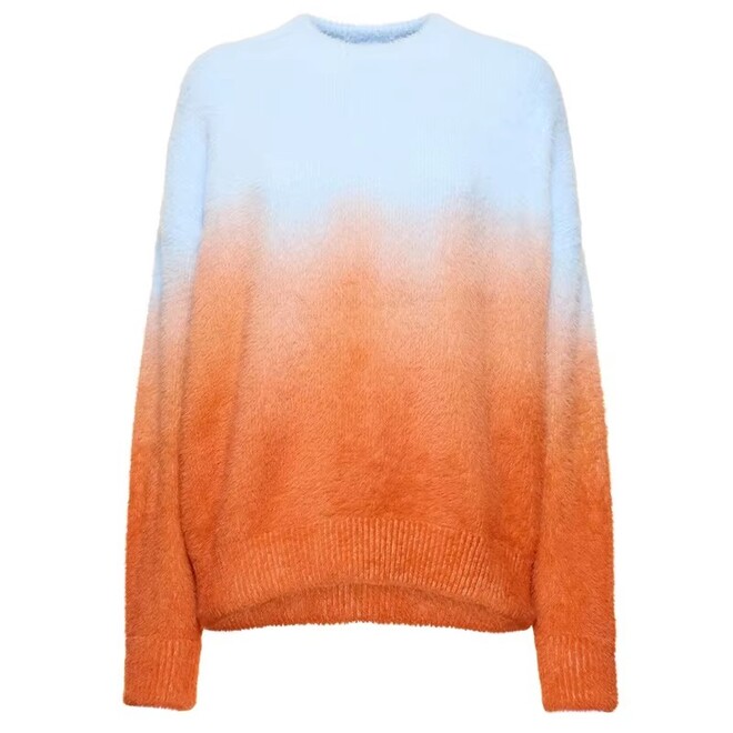Mohair Fashionable Autumn Pullover Street Style Knitted Sweater