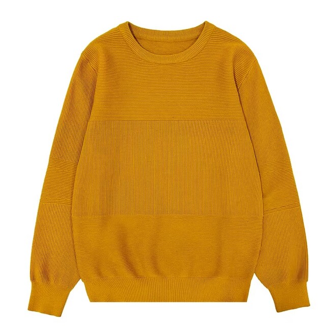 Mens Breathable Knitted Sweater with Crew Neck