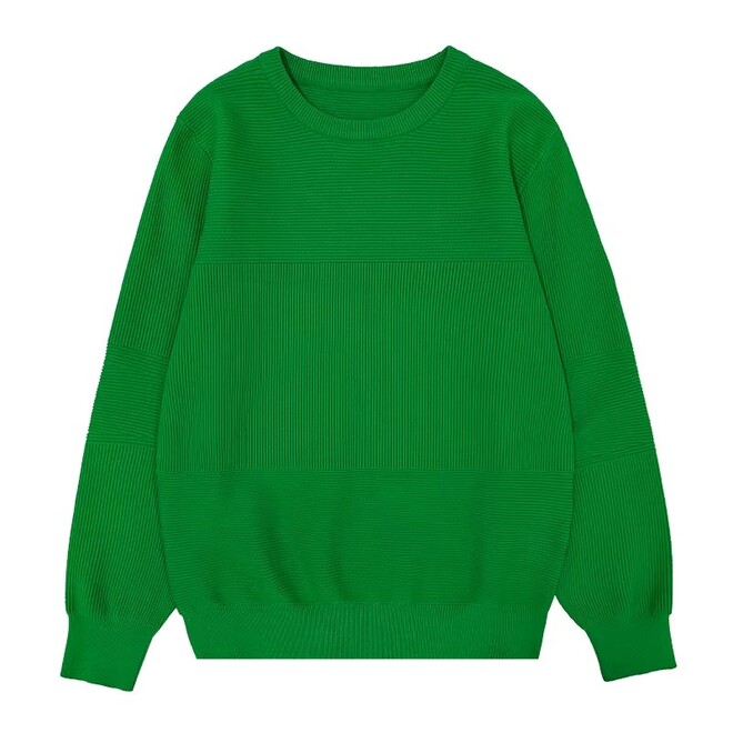 Mens Breathable Knitted Sweater with Crew Neck