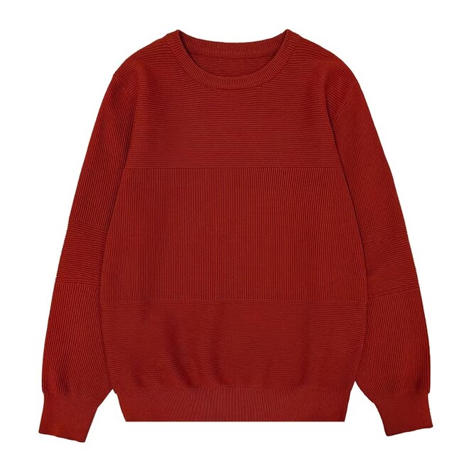 Mens Breathable Knitted Sweater with Crew Neck