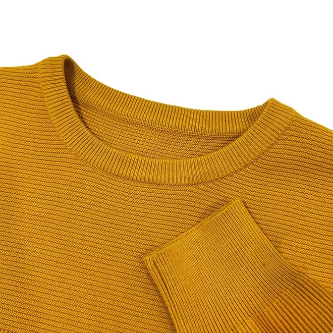 Mens Breathable Knitted Sweater with Crew Neck