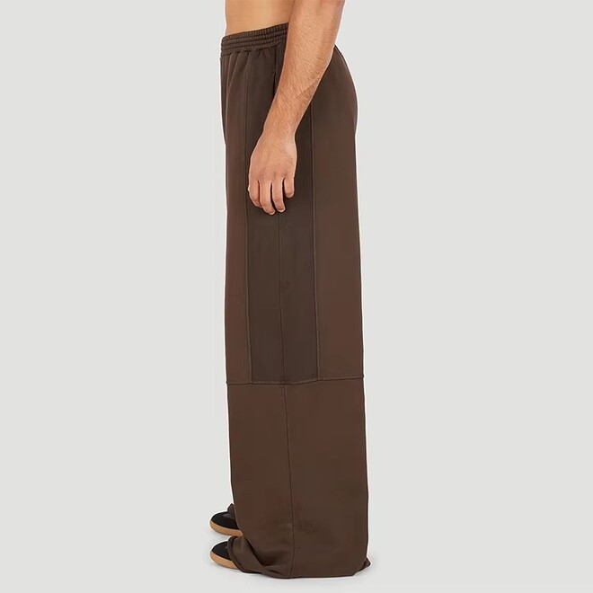 Simple Casual Mens Loose Solid Brown Cotton Sweatpants