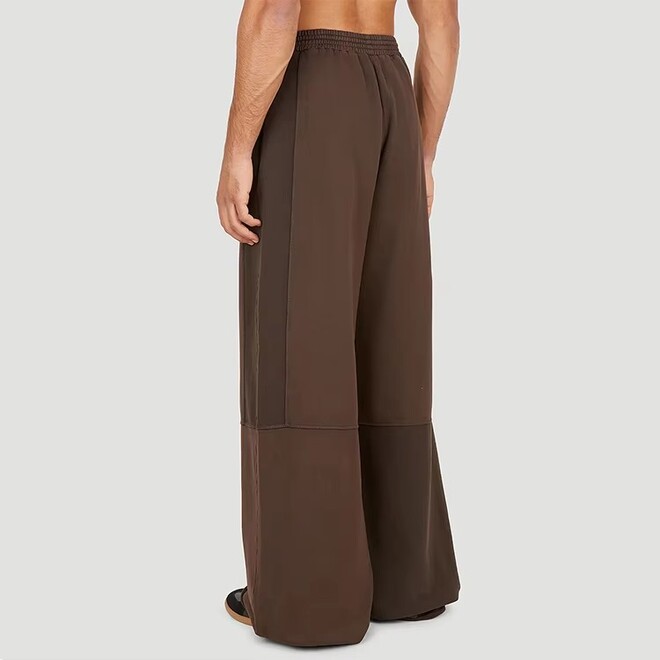 Simple Casual Mens Loose Solid Brown Cotton Sweatpants