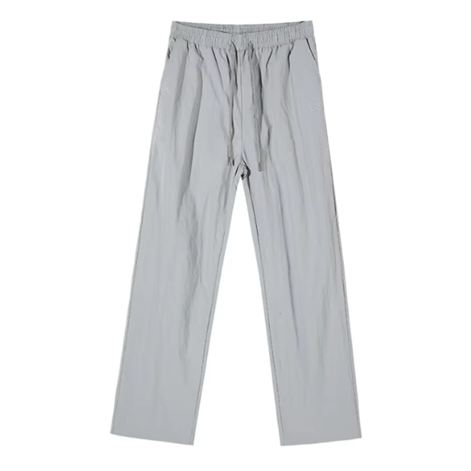 Nylon Breathable Loose Straight Drawstring Casual Sweatpants