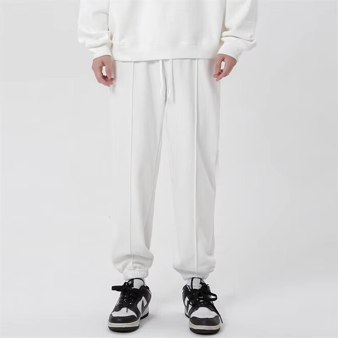 Wholesale 2 Prs of Mens Casual Cotton Elastic Waist Loose Fit Sports Sweatpants