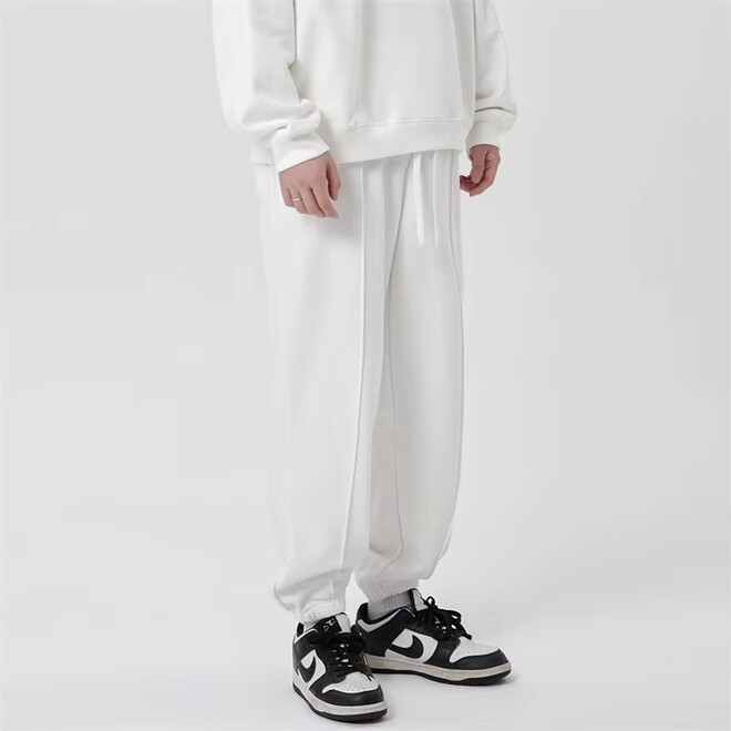 Wholesale 2 Prs of Mens Casual Cotton Elastic Waist Loose Fit Sports Sweatpants