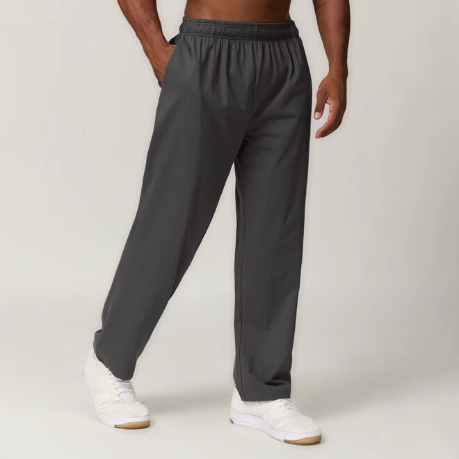 Straight Leg Loose Fit Cotton Joggers Mid Waist Sweatpants