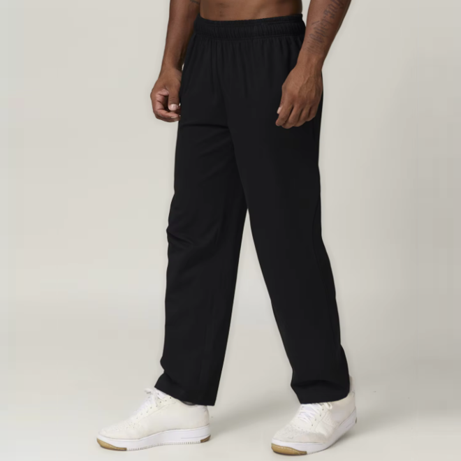 Straight Leg Loose Fit Cotton Joggers Mid Waist Sweatpants