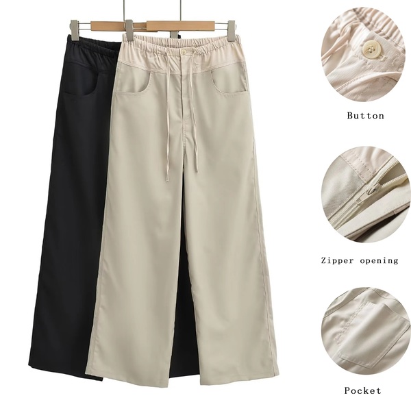 Wholesale 2 Prs of Womens Casual Loose Wide Leg Pants