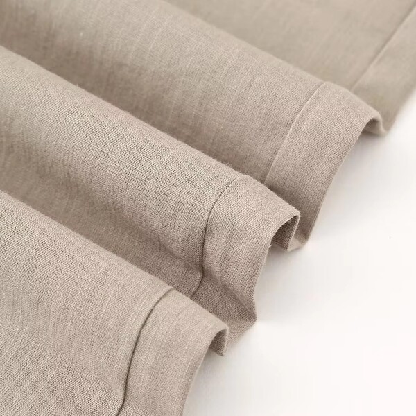 Womens Long Solid Color Elastic Waist Pocket Casual Pants