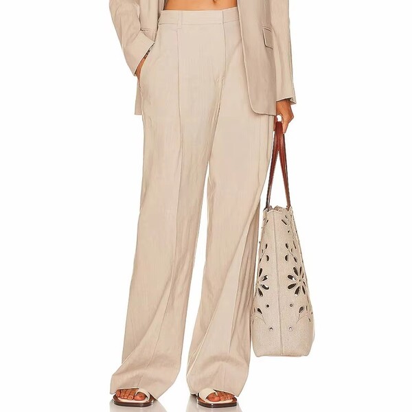 Womens High Waisted Elegant Wide Leg Pants