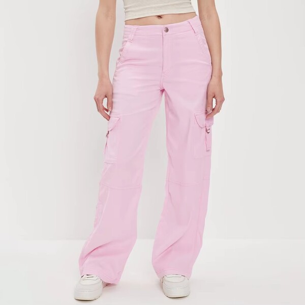 MultiPocket Loose Wide Leg Womens Pants