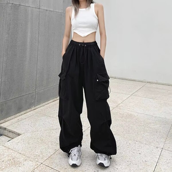Womens Side Pocket Fashion Casual Pants