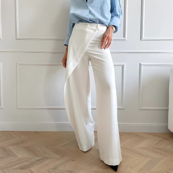 Womens Asymmetrical Office Pants